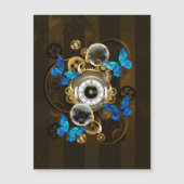 Steampunk Gears and Blue Butterflies (Front)