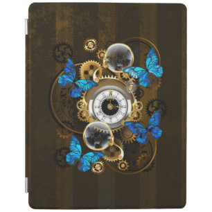 Steampunk Gears and Blue Butterflies iPad Smart Cover