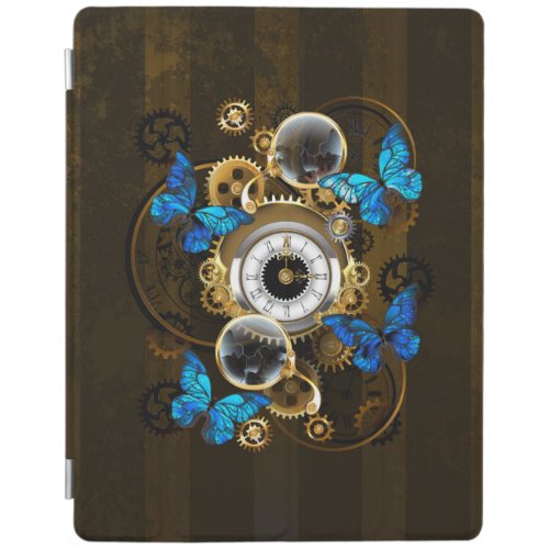 Steampunk Gears and Blue Butterflies iPad Smart Cover
