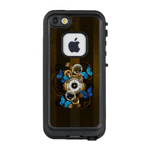 Steampunk Gears and Blue Butterflies LifeProof FRĒ iPhone SE55s Case