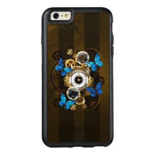 Steampunk Gears and Blue Butterflies OtterBox iPhone 6/6s Plus Case