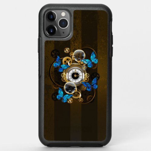 Steampunk Gears and Blue Butterflies OtterBox Symmetry iPhone 11 Pro Max Case