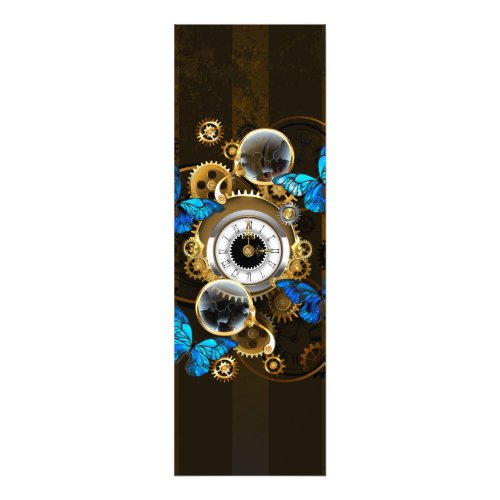 Steampunk Gears and Blue Butterflies Photo Print