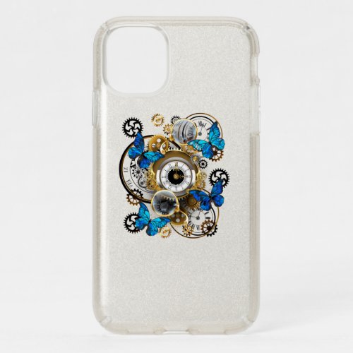 Steampunk Gears and Blue Butterflies Speck iPhone 11 Case