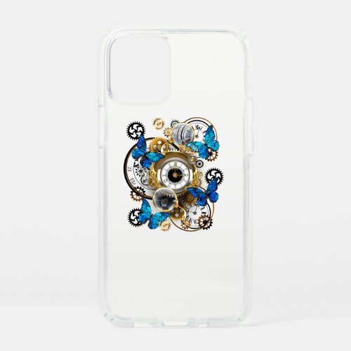 Steampunk Gears and Blue Butterflies Speck iPhone 12 Mini Case