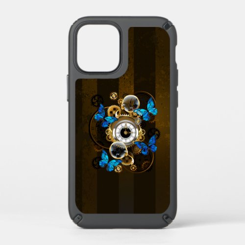 Steampunk Gears and Blue Butterflies Speck iPhone 12 Mini Case