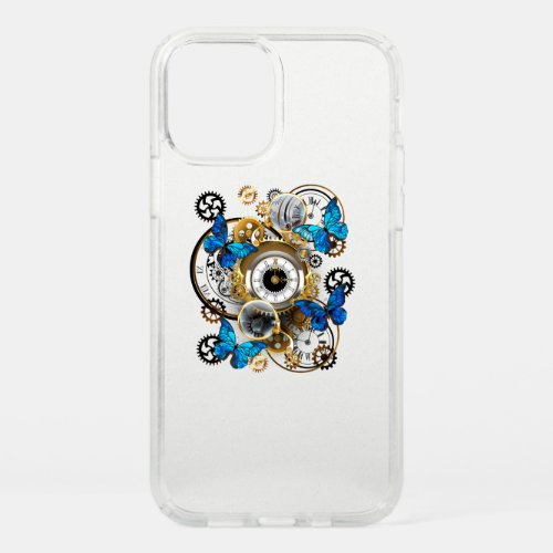 Steampunk Gears and Blue Butterflies Speck iPhone 12 Pro Case