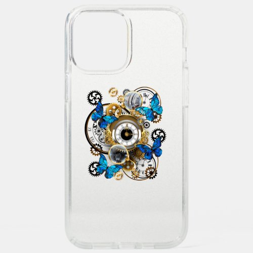 Steampunk Gears and Blue Butterflies Speck iPhone 12 Pro Max Case