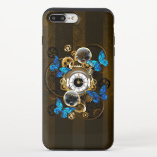 Steampunk Gears and Blue Butterflies iPhone 8/7 Plus Slider Case