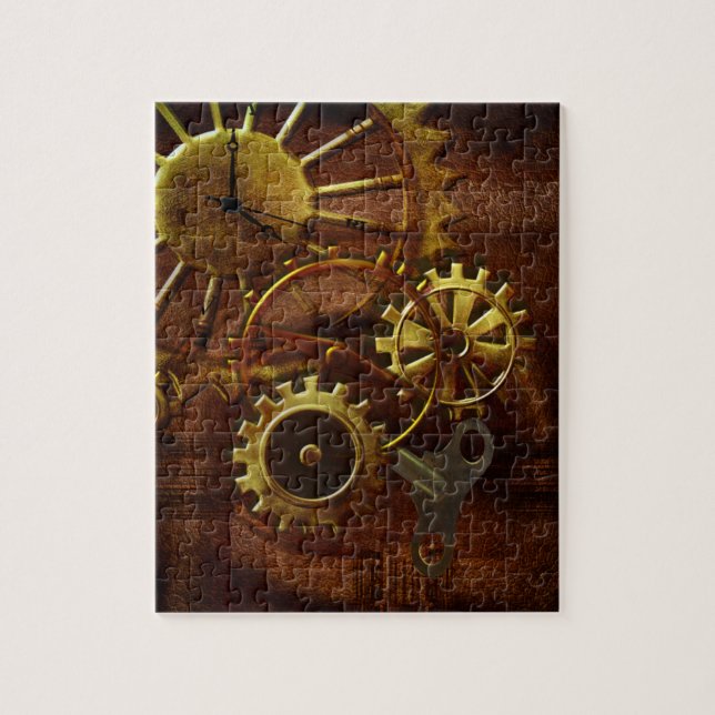 Steampunk Gears and Pipes Jigsaw Puzzle (Vertical)
