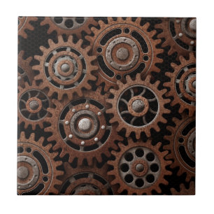 Steampunk Gears Ceramic Tile