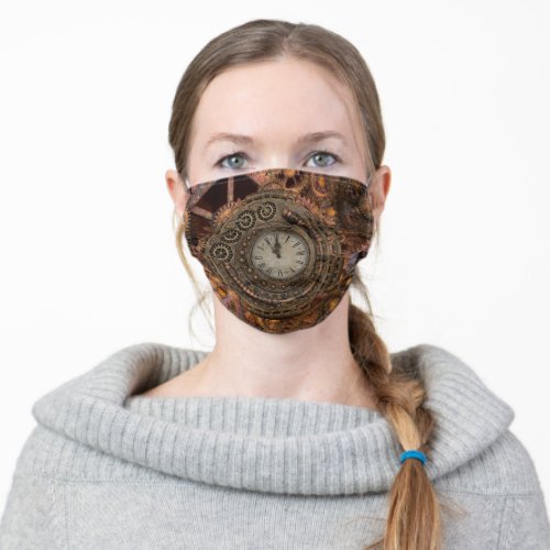 Steampunk Gears Clock Watch Face Mask