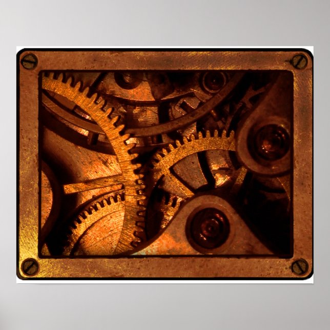 Steampunk Gears Clockwork Poster (Front)