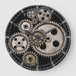 Steampunk Gears Cogs Engine Metal Machine Clock at Zazzle