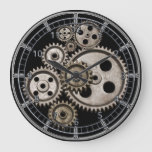 Steampunk Gears Cogs Engine Square Machine Clock at Zazzle