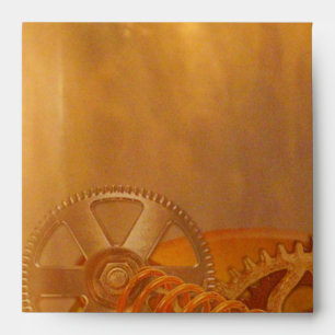 steampunk gears cogs mechanics design envelope