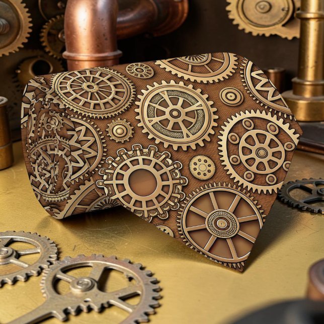 Steampunk Gears Custom Necktie Tie (Creator Uploaded)