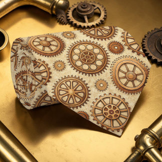Steampunk Gears Custom Necktie Tie