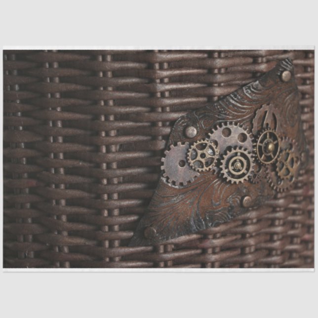 Steampunk Gears Decoupage 20x30 Tissue Paper (Front)