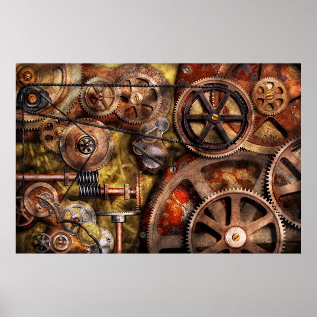 Steampunk - Gears - Inner Workings Poster (Front)