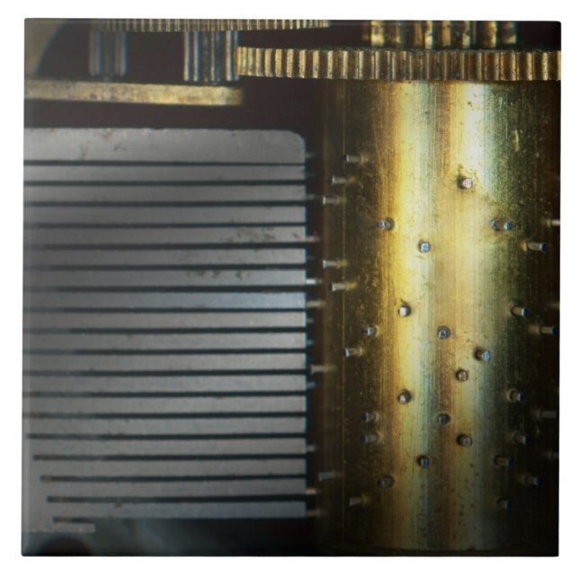 Steampunk - Gears - Music Machine Ceramic Tile (Front)