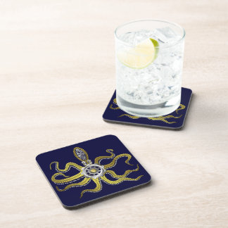 Steampunk Gears Octopus Kraken Beverage Coaster