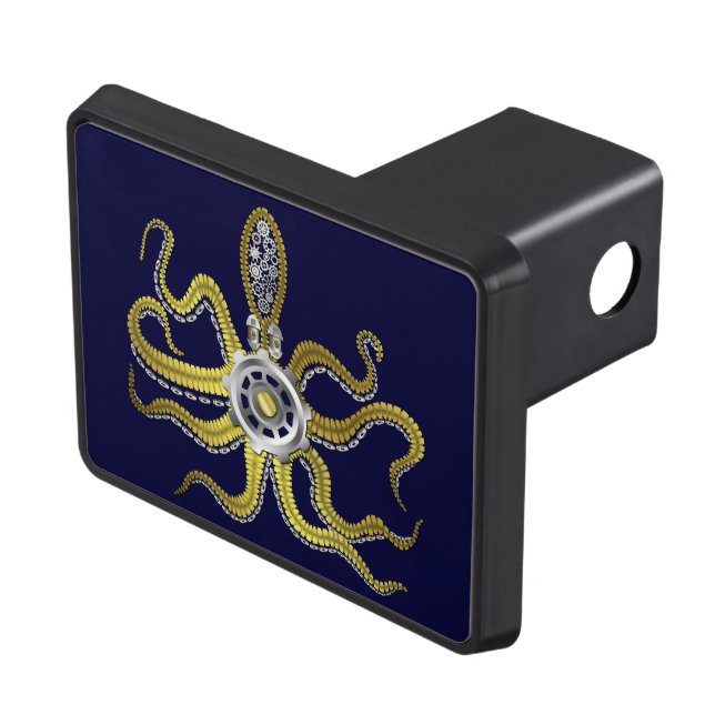 Steampunk Gears Octopus Kraken Tow Hitch Cover (Top Right)