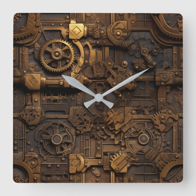 Steampunk Gears Wall Clock (Front)