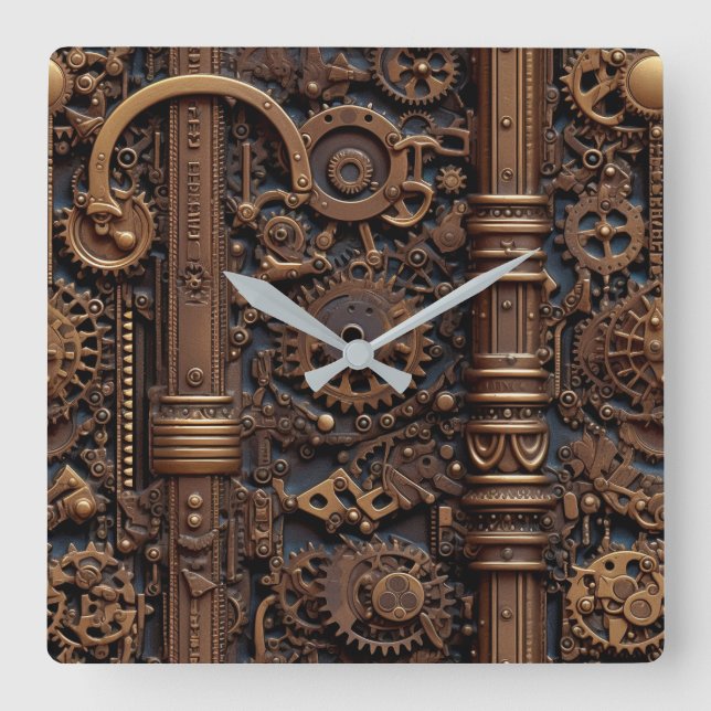 Steampunk Gears Wall Clock (Front)