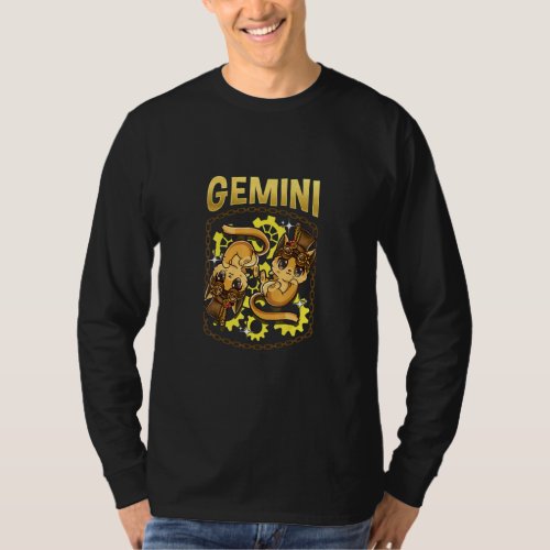 Steampunk Gemini Inspired Steampunk Twins Related  T_Shirt