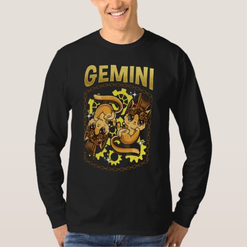 Steampunk Gemini Inspired Steampunk Twins Related  T_Shirt