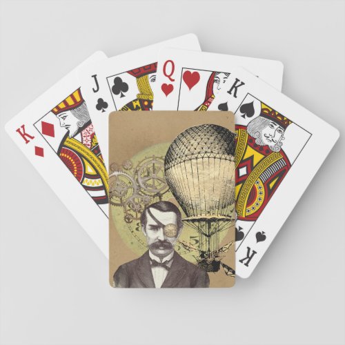 Steampunk Gentleman Collage   Playing Cards