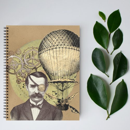Steampunk Gentleman Collage Sketch Notebook