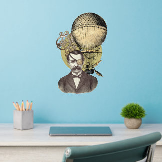 Steampunk Gentleman Collage Wall Decal