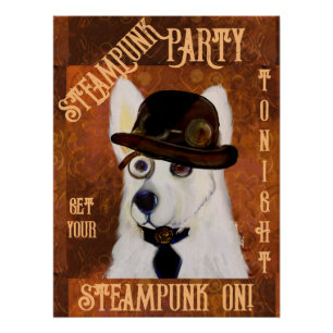 Steampunk German Shepherd Poster