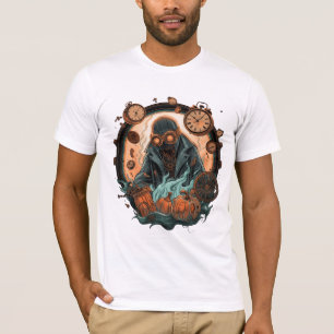 Steampunk Ghost Time Traveler Halloween T-Shirt