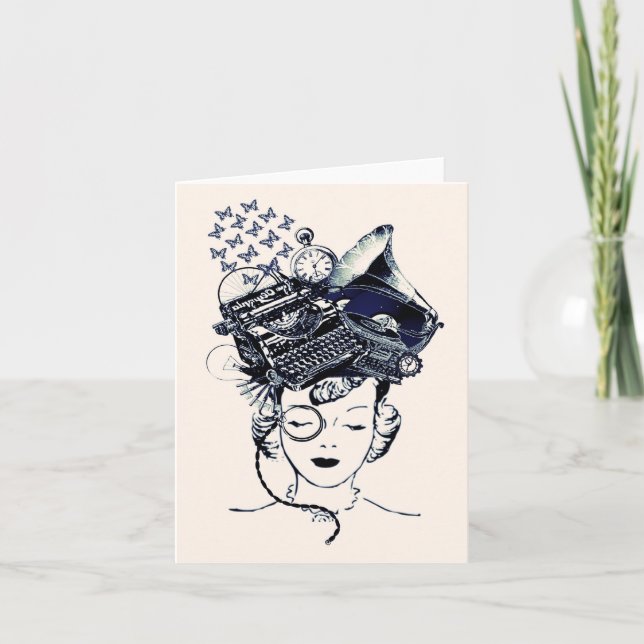 Steampunk Girl Card (Front)