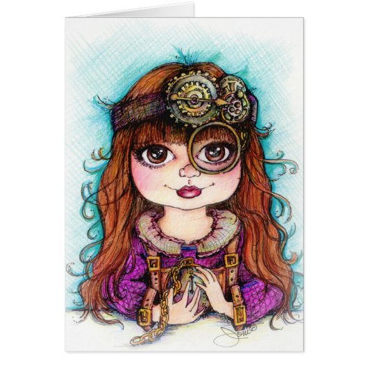 Steampunk Girl Cards (Front)