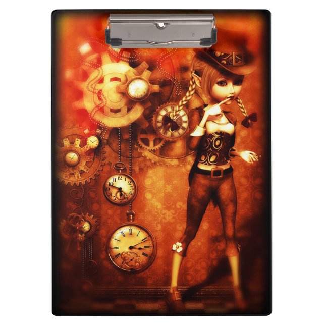 Steampunk Girl Clipboard (Front)