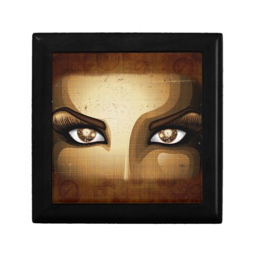Steampunk Girl Eyes buttons Gift Box
