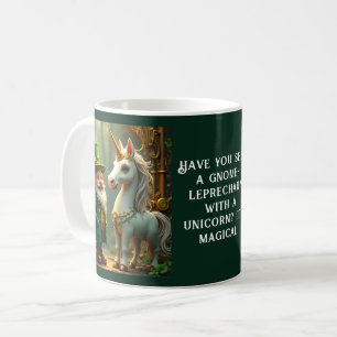 Steampunk Gnome-Leprechaun Unicorn St Patricks Day Coffee Mug