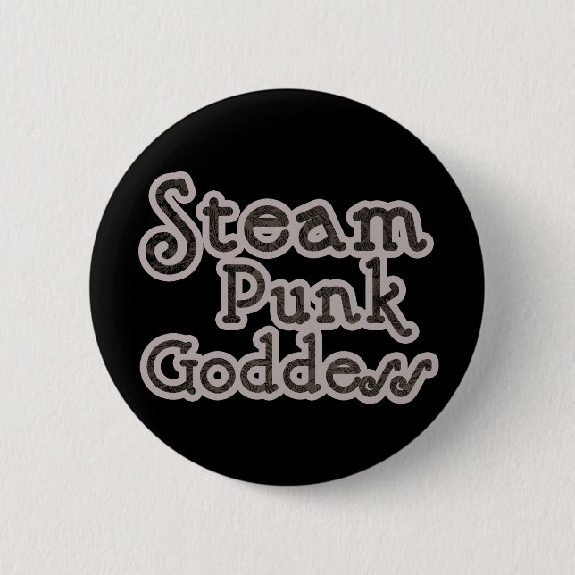 Steampunk Goddess Button (Front)