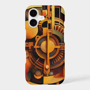 Steampunk Golden Mechanism Abstract iPhone 17 Case