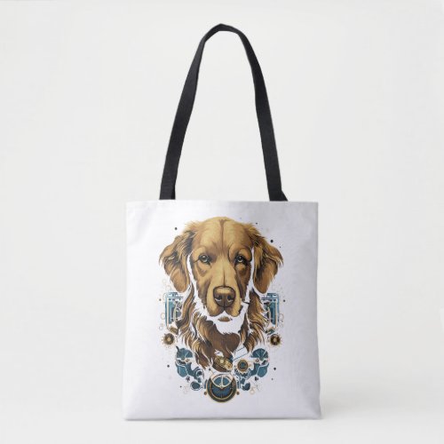 Steampunk Golden Retriever Dog Classic T_Shirt Tote Bag