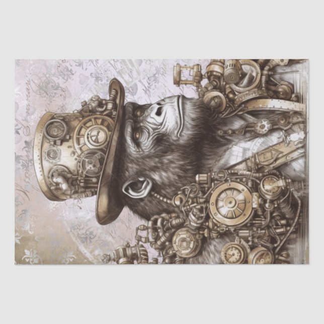 Steampunk Gorilla Tissue Paper (Front)