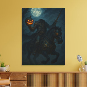 Steampunk Gothic Horror Headless Horseman Canvas Print