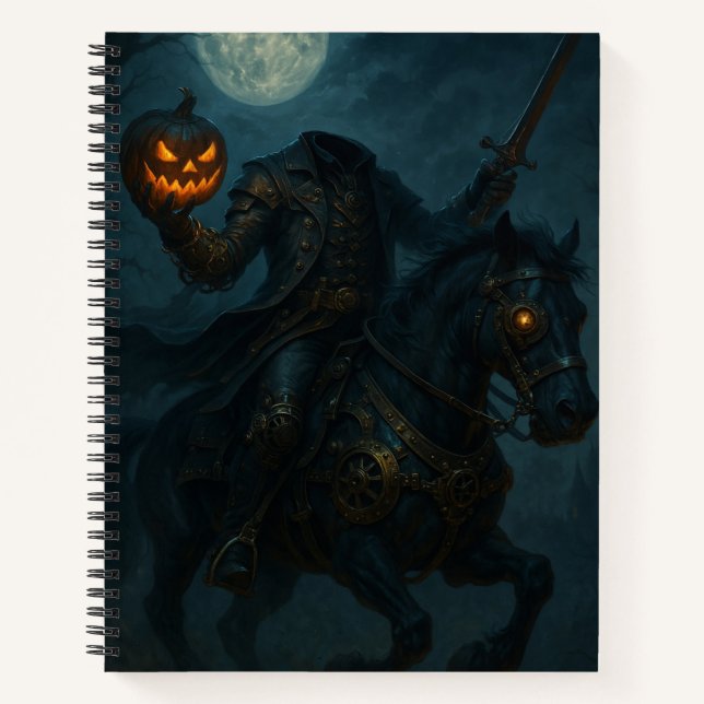 Steampunk Gothic Horror Headless Horseman Notebook (Front)