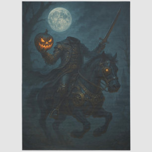 Steampunk Gothic Horror Headless Horseman Tissue Paper