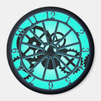 Steampunk Gothic Ironwork Clock With Visible Gears