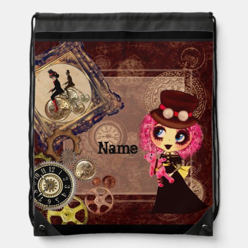 Steampunk Gothic Lolita _ girly gifts Drawstring Bag
